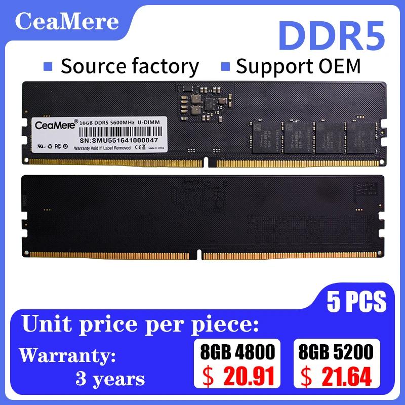 CeaMere ũž ǻ ޸, DDR5 5 5 , 8G, 16G, 32G,4800Mhz, 5200Mhz, 5600Mhz, 288   ޸ ī 